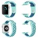 Curea iUni compatibila cu Apple Watch 1/2/3/4/5/6/7, 44mm, Silicon Sport, Turquoise/Blue